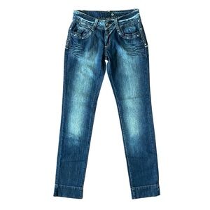 Women's Skinny Jeans in Faded Blue Wash